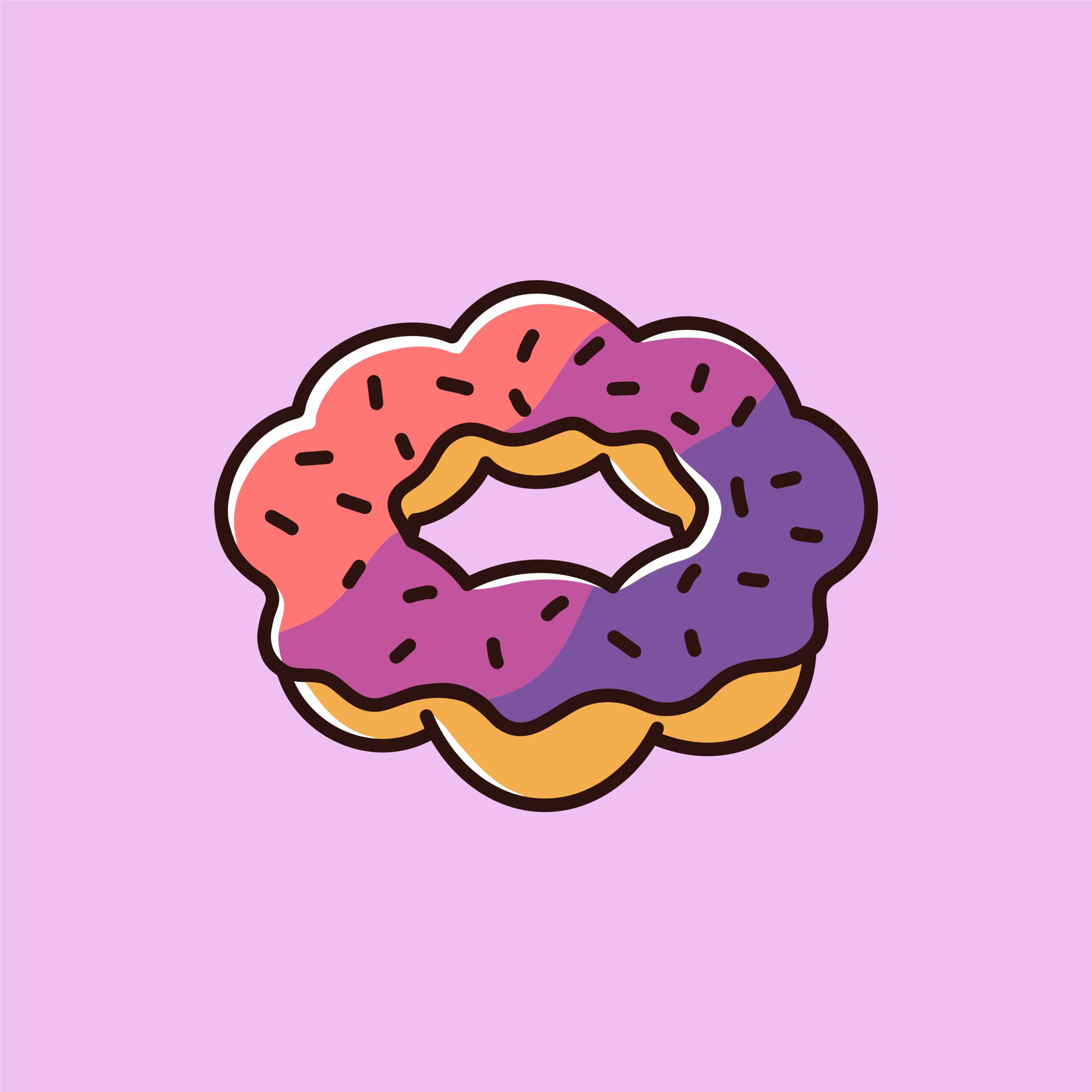 15_rainbow_mochi_donuts_vector_cartoon_illustration